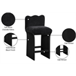 Meridian Furniture Shaw Black Chenille Fabric Upholstered Counter Stool