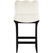 Meridian Furniture Shaw Cream Chenille Fabric Upholstered Counter Stool