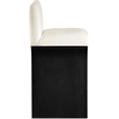 Meridian Furniture Shaw Cream Chenille Fabric Upholstered Counter Stool