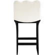 Meridian Furniture Shaw Cream Chenille Fabric Upholstered Counter Stool