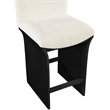 Meridian Furniture Shaw Cream Chenille Fabric Upholstered Counter Stool