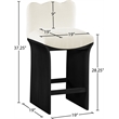 Meridian Furniture Shaw Cream Chenille Fabric Upholstered Counter Stool