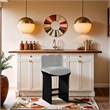 Meridian Furniture Shaw Grey Chenille Fabric Upholstered Counter Stool