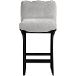 Meridian Furniture Shaw Grey Chenille Fabric Upholstered Counter Stool