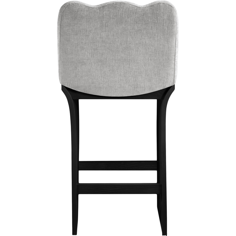 Meridian Furniture Shaw Grey Chenille Fabric Upholstered Counter Stool