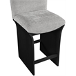 Meridian Furniture Shaw Grey Chenille Fabric Upholstered Counter Stool