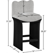 Meridian Furniture Shaw Grey Chenille Fabric Upholstered Counter Stool