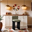Meridian Furniture Shaw Mint Chenille Fabric Upholstered Counter Stool