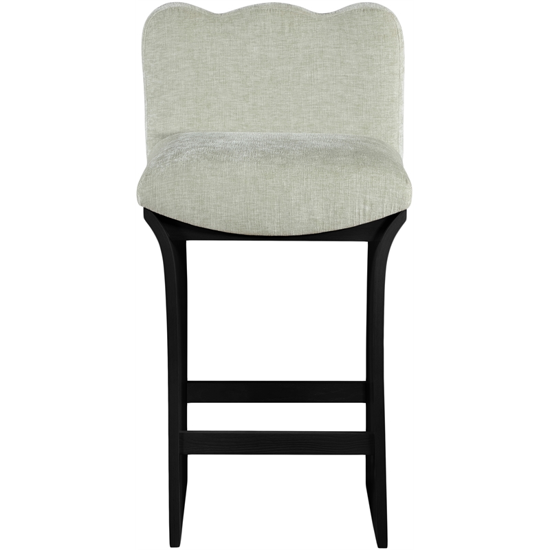 Meridian Furniture Shaw Mint Chenille Fabric Upholstered Counter Stool
