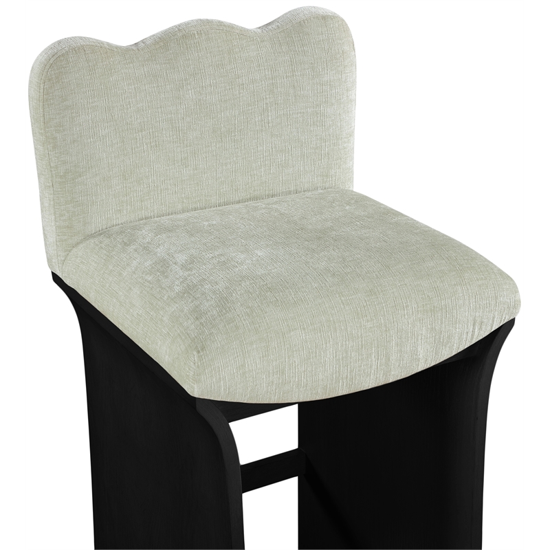 Meridian Furniture Shaw Mint Chenille Fabric Upholstered Counter Stool