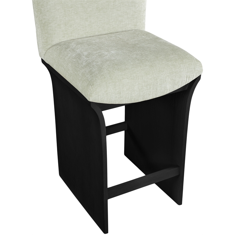 Meridian Furniture Shaw Mint Chenille Fabric Upholstered Counter Stool
