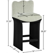 Meridian Furniture Shaw Mint Chenille Fabric Upholstered Counter Stool