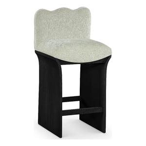 Meridian Furniture Shaw Mint Chenille Fabric Upholstered Counter Stool