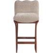 Meridian Furniture Shaw Beige Chenille Fabric Upholstered Counter Stool
