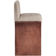 Meridian Furniture Shaw Beige Chenille Fabric Upholstered Counter Stool