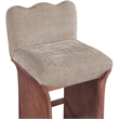 Meridian Furniture Shaw Beige Chenille Fabric Upholstered Counter Stool