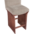 Meridian Furniture Shaw Beige Chenille Fabric Upholstered Counter Stool