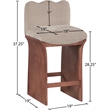 Meridian Furniture Shaw Beige Chenille Fabric Upholstered Counter Stool