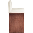 Meridian Furniture Shaw Cream Chenille Fabric Upholstered Counter Stool