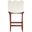 Meridian Furniture Shaw Cream Chenille Fabric Upholstered Counter Stool