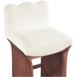 Meridian Furniture Shaw Cream Chenille Fabric Upholstered Counter Stool