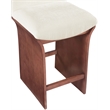 Meridian Furniture Shaw Cream Chenille Fabric Upholstered Counter Stool
