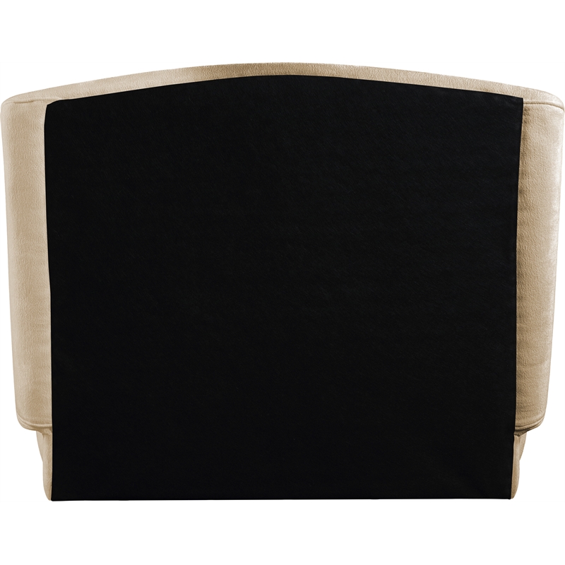Meridian Furniture Sandro Beige Chenille Fabric Upholstered Twin Bed