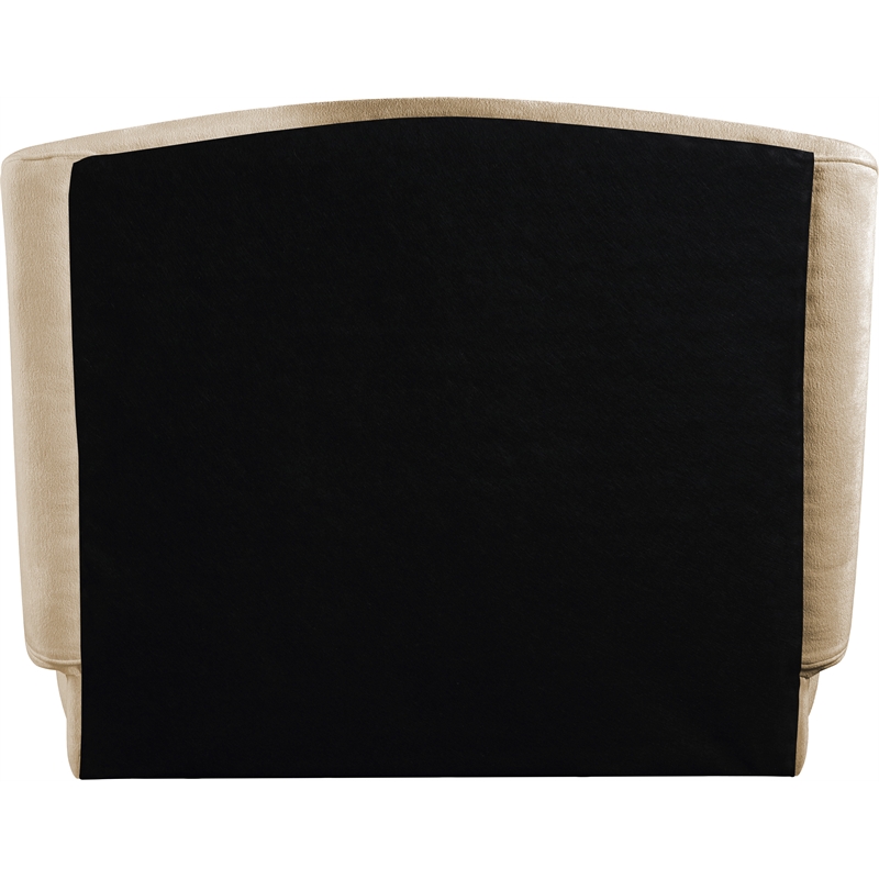 Meridian Furniture Sandro Beige Chenille Fabric Upholstered Twin Bed