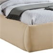 Meridian Furniture Sandro Beige Chenille Fabric Upholstered Twin Bed