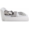 Meridian Furniture Sandro Cream Chenille Fabric Upholstered Queen Bed
