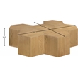 Meridian Furniture Eternal 6-Pc. Natural Oak Wood Coffee Table