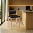 Meridian Furniture Roundhill Black Vegan Leather Upholstered Counter Stool