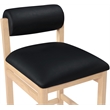 Meridian Furniture Roundhill Black Vegan Leather Upholstered Counter Stool