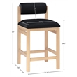 Meridian Furniture Roundhill Black Vegan Leather Upholstered Counter Stool