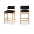 Meridian Furniture Roundhill Black Vegan Leather Upholstered Counter Stool