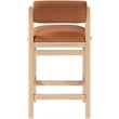 Meridian Furniture Roundhill Cognac Vegan Leather Upholstered Counter Stool