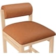 Meridian Furniture Roundhill Cognac Vegan Leather Upholstered Counter Stool