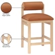 Meridian Furniture Roundhill Cognac Vegan Leather Upholstered Counter Stool