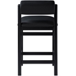 Meridian Furniture Roundhill Black Vegan Leather Upholstered Counter Stool