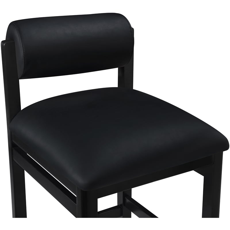 Meridian Furniture Roundhill Black Vegan Leather Upholstered Counter Stool
