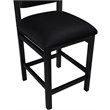 Meridian Furniture Roundhill Black Vegan Leather Upholstered Counter Stool