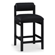 Meridian Furniture Roundhill Black Vegan Leather Upholstered Counter Stool