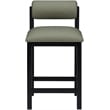 Meridian Furniture Roundhill Green Vegan Leather Upholstered Counter Stool