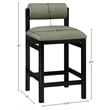 Meridian Furniture Roundhill Green Vegan Leather Upholstered Counter Stool
