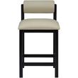 Meridian Furniture Roundhill Taupe Vegan Leather Upholstered Counter Stool
