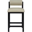 Meridian Furniture Roundhill Taupe Vegan Leather Upholstered Counter Stool