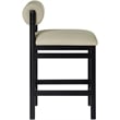 Meridian Furniture Roundhill Taupe Vegan Leather Upholstered Counter Stool