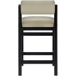 Meridian Furniture Roundhill Taupe Vegan Leather Upholstered Counter Stool