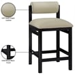 Meridian Furniture Roundhill Taupe Vegan Leather Upholstered Counter Stool