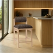 Meridian Furniture Roundhill Brown Linen Textured Fabric Counter Stool